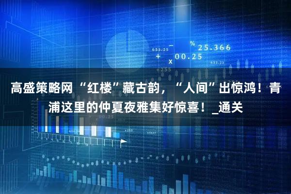 高盛策略网 “红楼”藏古韵，“人间”出惊鸿！青浦这里的仲夏夜雅集好惊喜！_通关